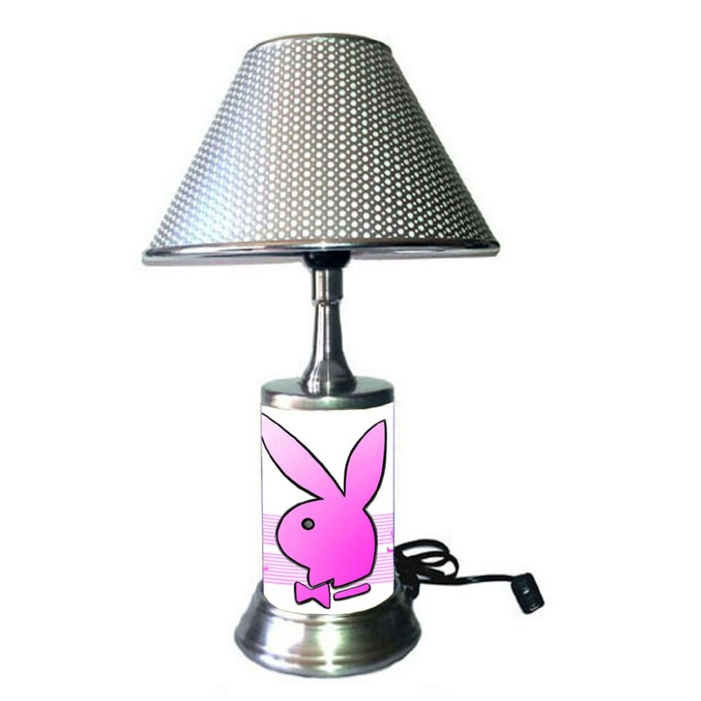 Playboy bunny table lamp with chrome finish shade, desk lamp
